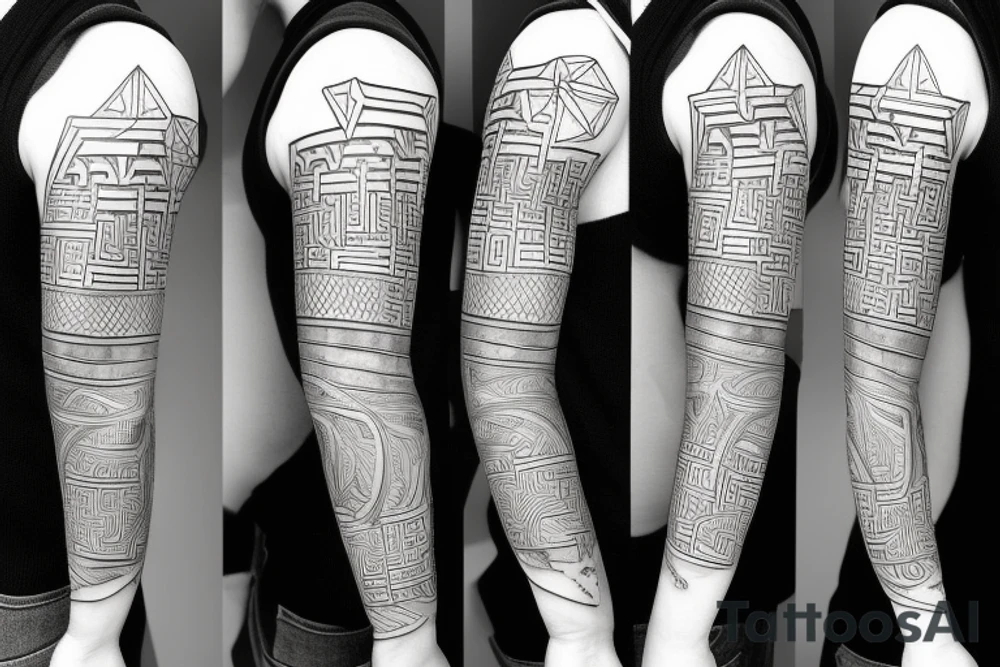 impossible geometric figure tattoo idea