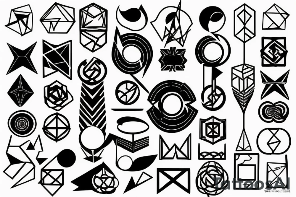 impossible geometric figure tattoo idea