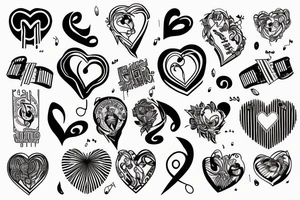 Heartbeat music tattoo idea