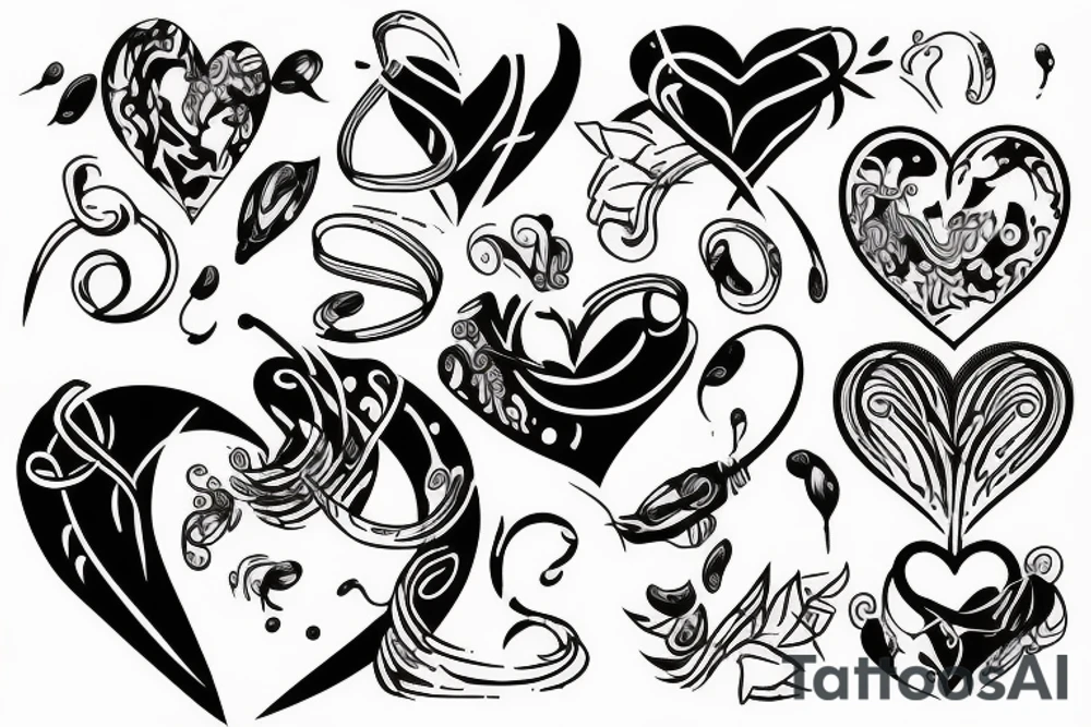Heartbeat music tattoo idea