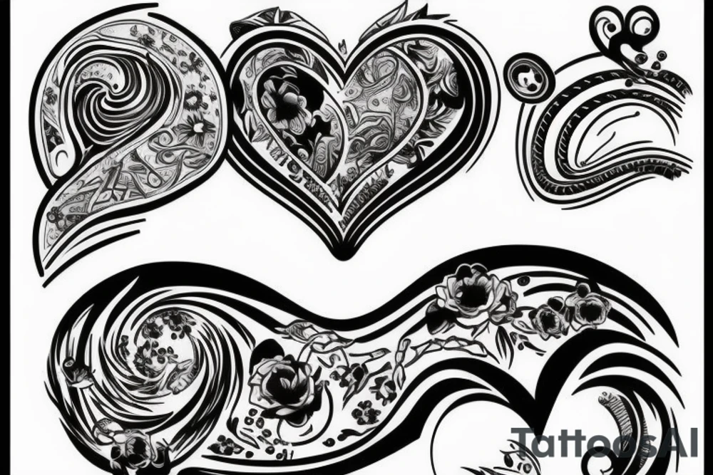 Heartbeat music tattoo idea