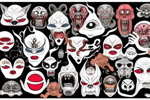 oni  with fears eyes tattoo idea