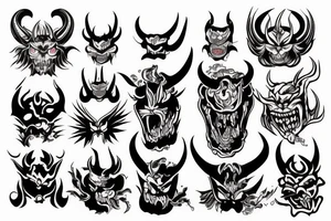 Japanese devil tattoo idea