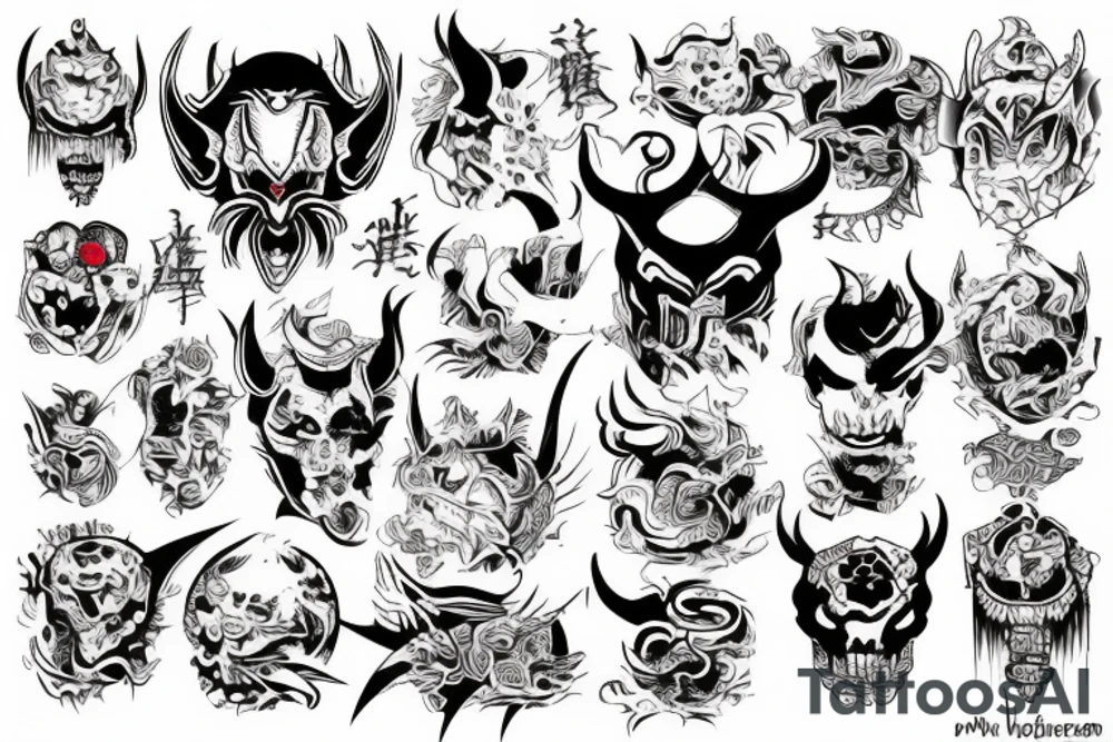 Japanese devil tattoo idea