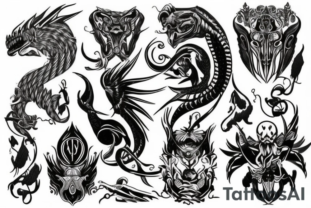 jormurgand on the forearm tattoo idea
