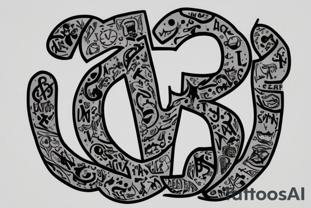I want tattoo of alphabet M and G. tattoo idea