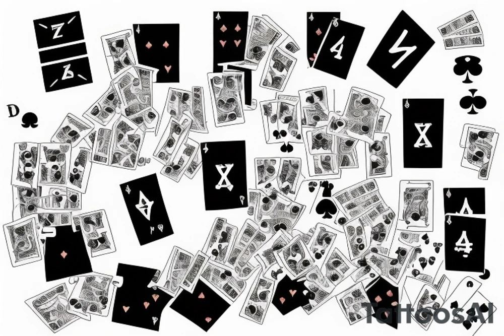 Playing card with “444” on it tattoo idea