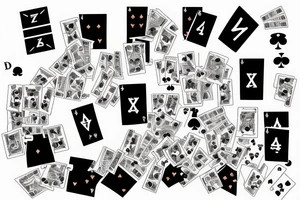 Playing card with “444” on it tattoo idea