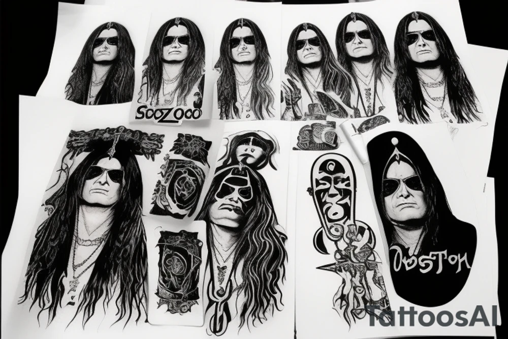Ozzy Osbourne tarot card tattoo idea