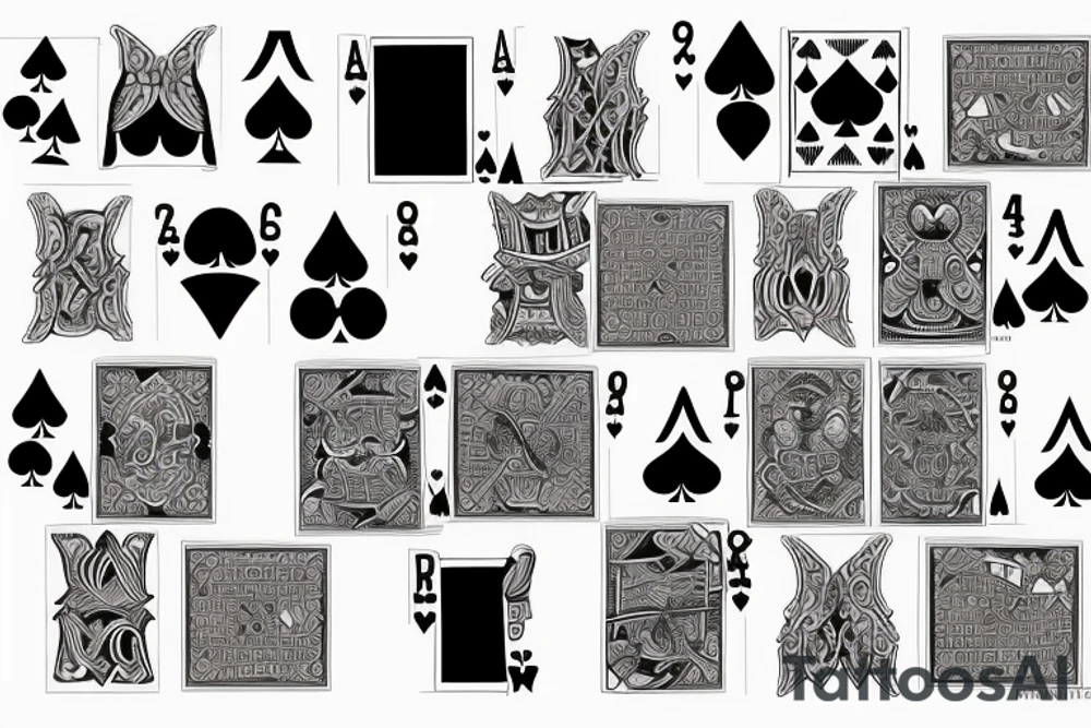 Playing card with “444” on it tattoo idea