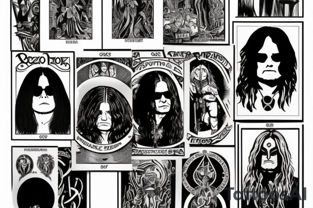 Ozzy Osbourne tarot card tattoo idea
