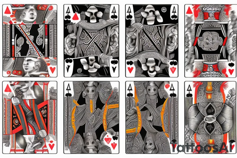 Playing card with “444” and “zeke” on it tattoo idea