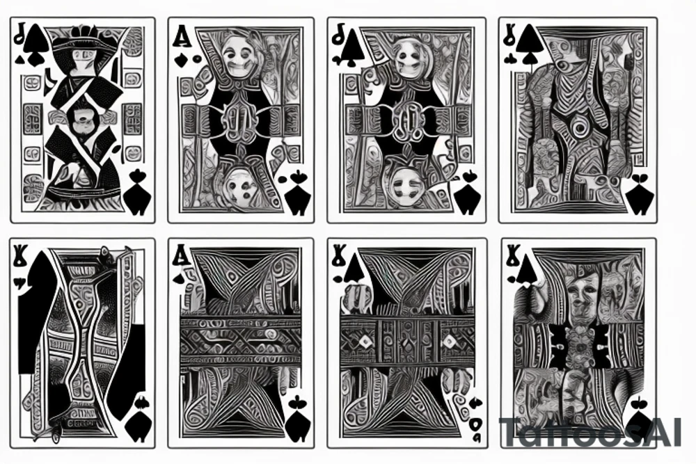 Playing card with “444” and “zeke” on it tattoo idea