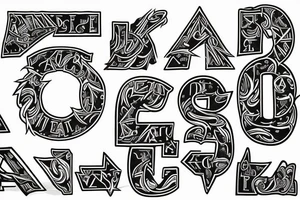 Make MG alphabet tattoo tattoo idea