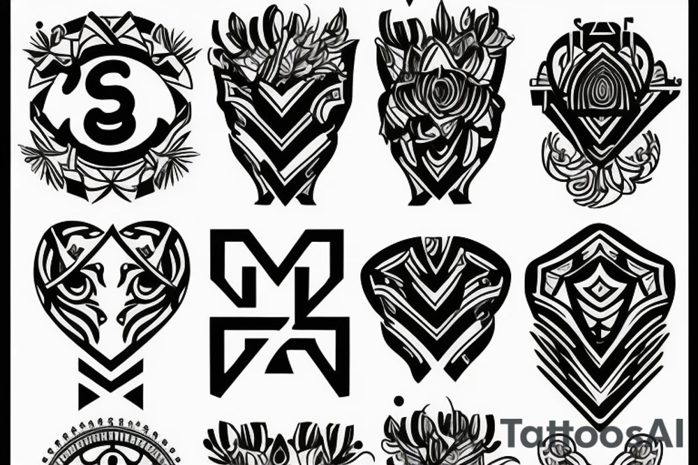 Make MG alphabet tattoo tattoo idea