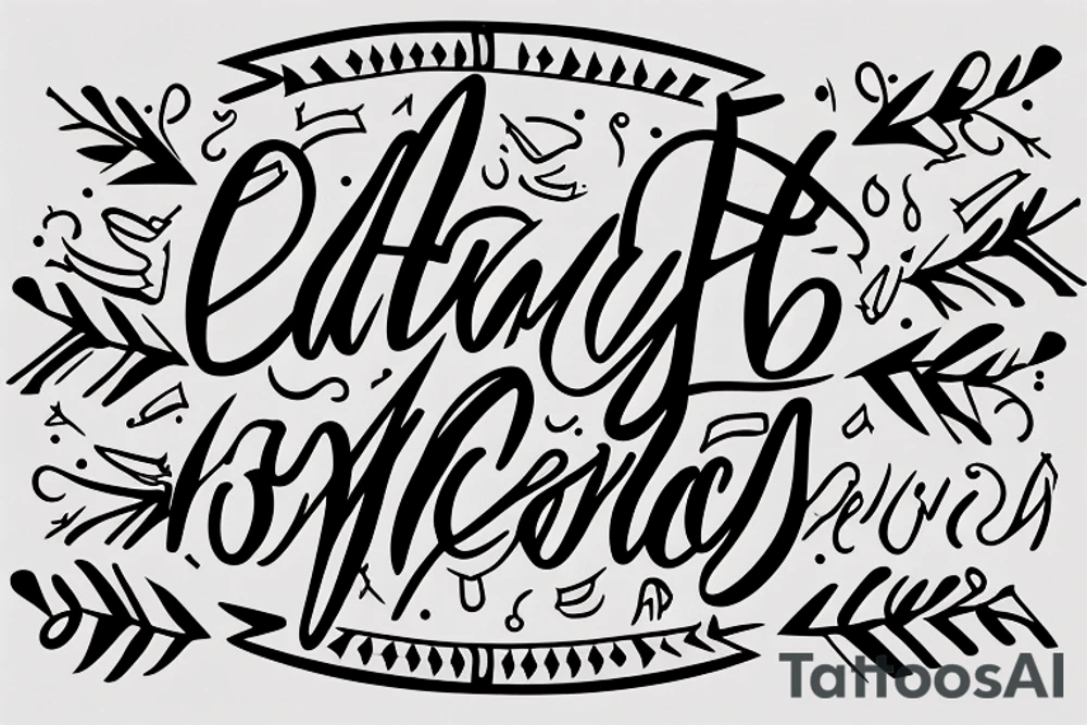 My sons name Benício with an arrow and his date of birth tattoo idea