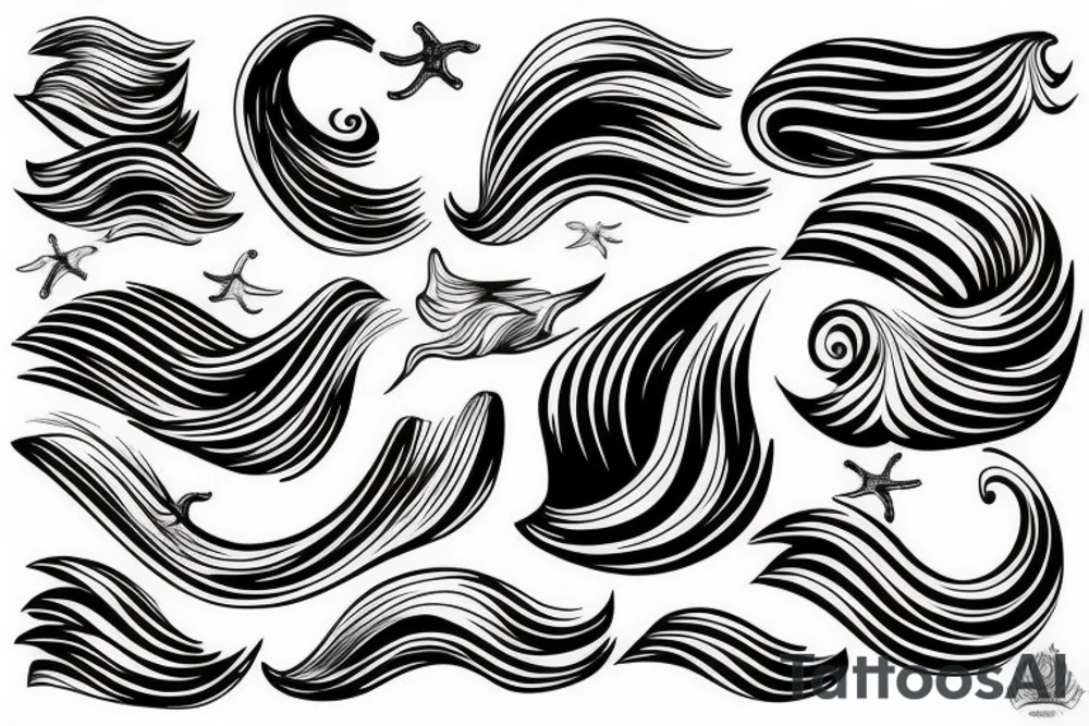 Waves of the sea tattoo idea