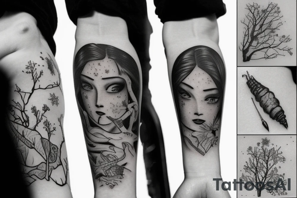 snowing tattoo idea