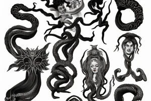 Medusa killing Perseus tattoo idea