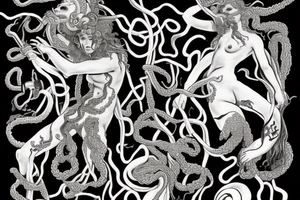 Medusa killing Perseus tattoo idea