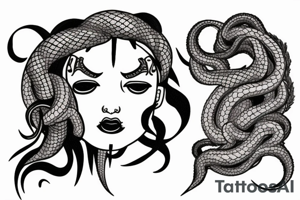 Medusa killing Perseus tattoo idea