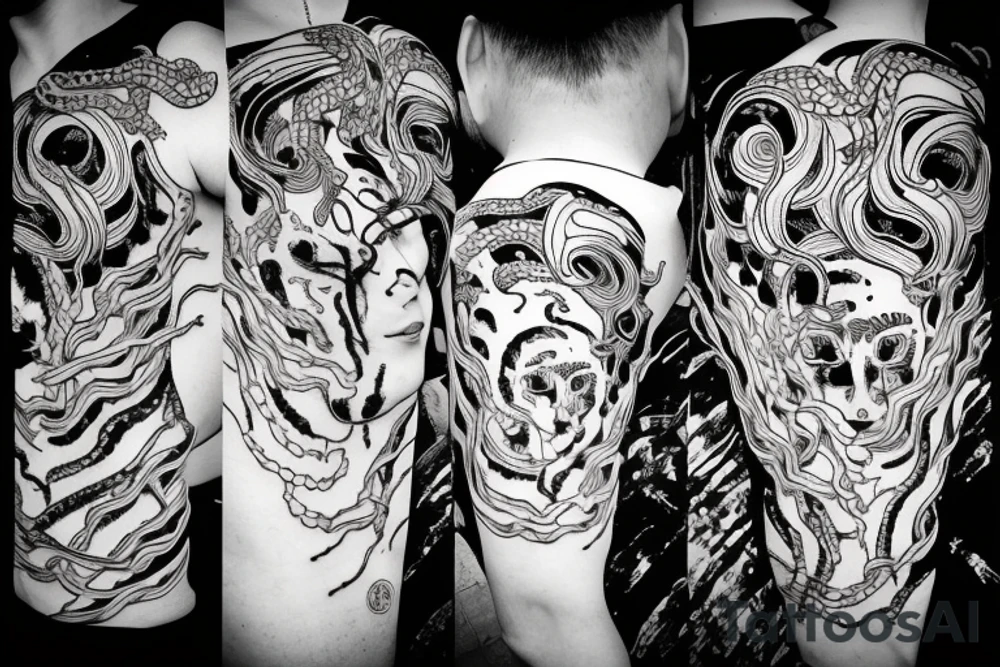 Medusa killing Perseus tattoo idea