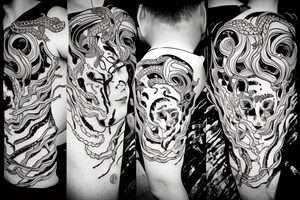Medusa killing Perseus tattoo idea
