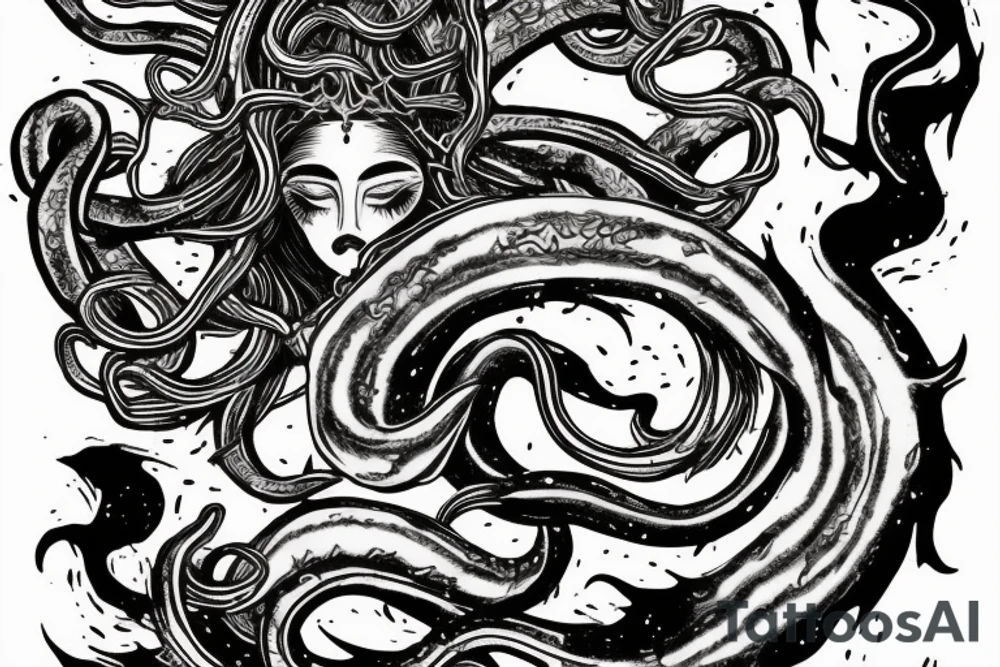 Medusa killing Perseus tattoo idea