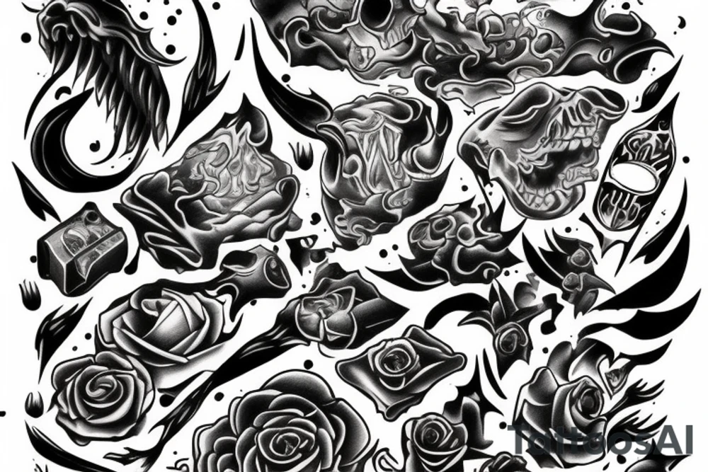 eternal explosion tattoo idea