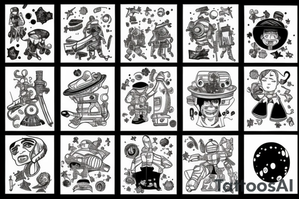 space cowboy tattoo idea