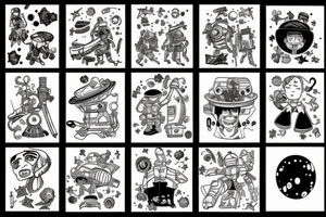space cowboy tattoo idea