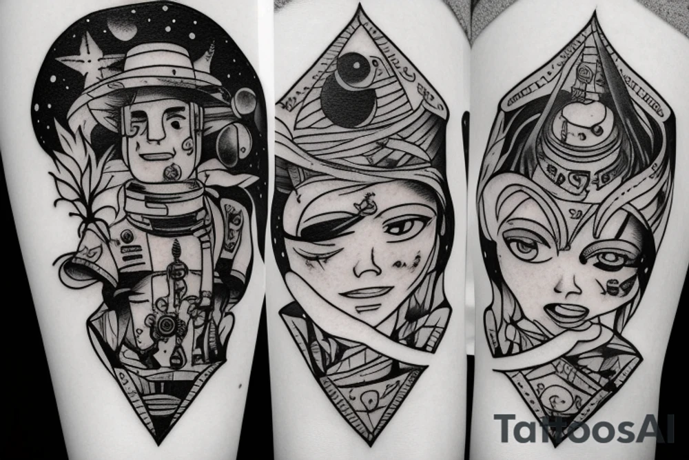space cowboy tattoo idea