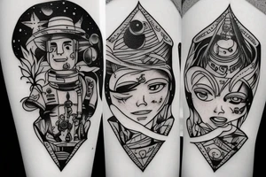 space cowboy tattoo idea