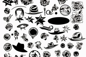 cowboy planet tattoo idea