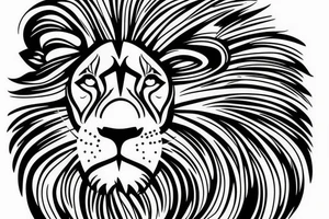 lion with blue eyes an a watch tattoo idea
