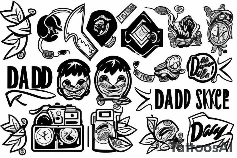 Dad and son tattoo idea