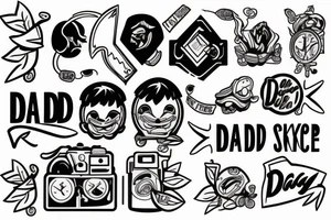 Dad and son tattoo idea