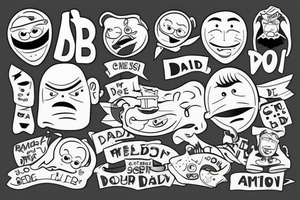 Dad and son tattoo idea