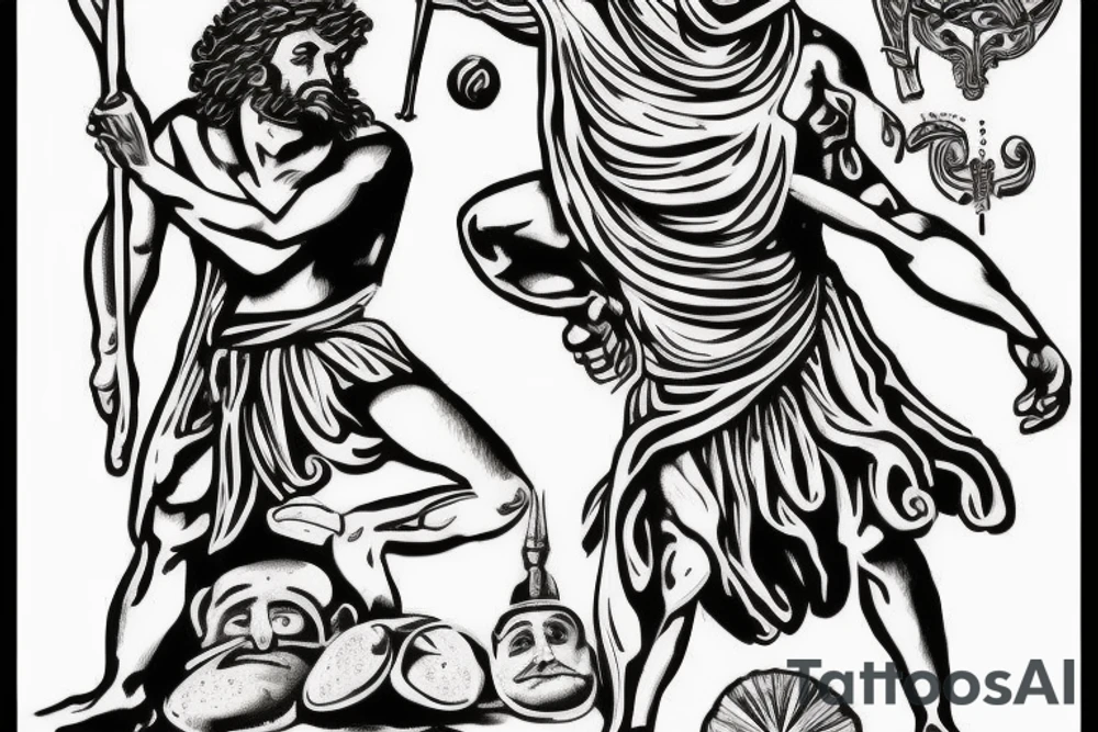 David & Goliath, biblical tattoo idea