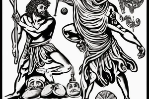 David & Goliath, biblical tattoo idea