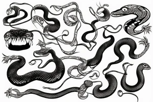 snake hat tattoo idea