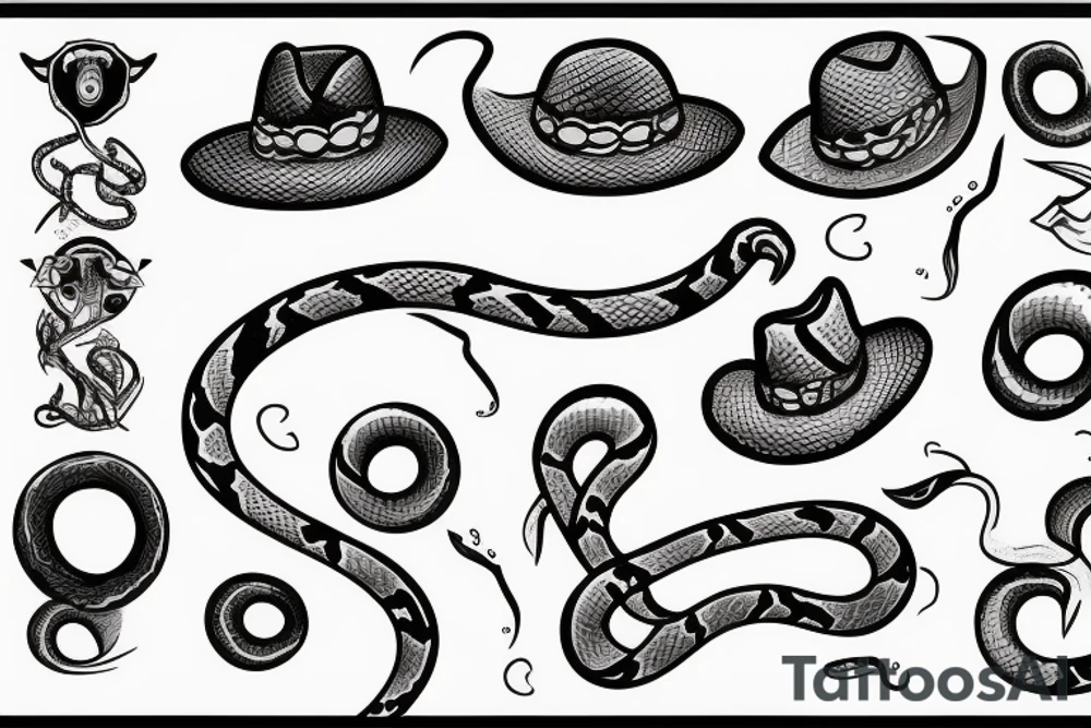 snake hat tattoo idea