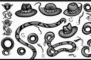 snake hat tattoo idea