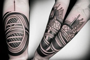 The number 8 as an acoustic guitar tattoo idea