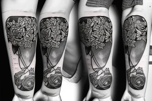 The number 8 as an acoustic guitar tattoo idea