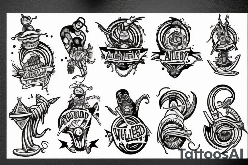 Rollercoaster to alien weed planet tattoo idea