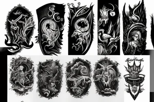 clouds dark fantasy tattoo idea