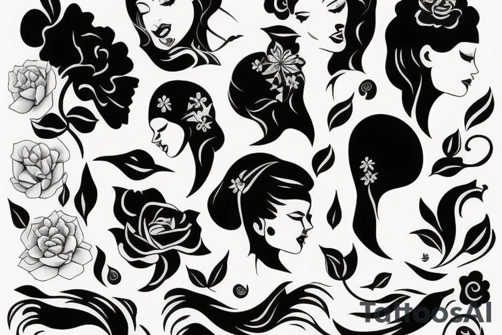 Babyface side profile Silhouette with beautiful background and special meaning tattoo idea
