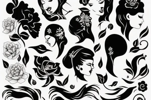 Babyface side profile Silhouette with beautiful background and special meaning tattoo idea