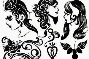 Babyface side profile Silhouette with beautiful background and special meaning tattoo idea